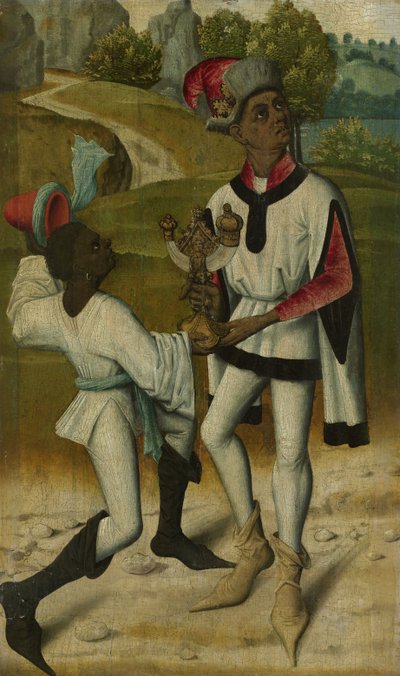 Balthazar, uno dei tre Magi, con un servitore, c.1480-90 da Netherlandish School